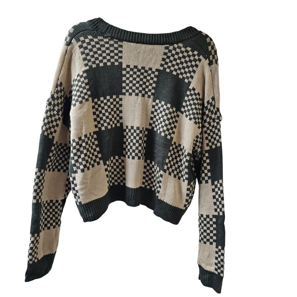 NOBO XXL Cropped Cardigan Y2K Revival Oversized Retro Aesthetic Cozy NWT - Picture 10 of 10